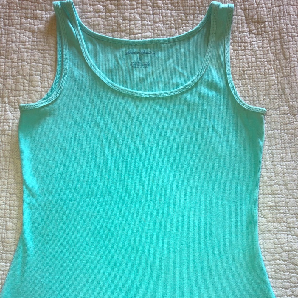 ***Eddie Bauer ribbed cotton tank, women's Large**
